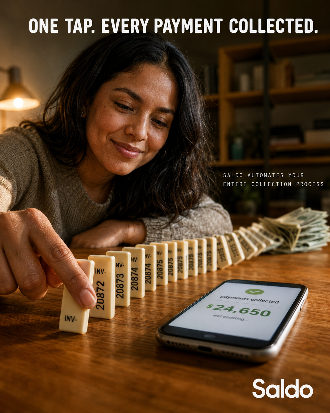 Saldo payment collection campaign visual